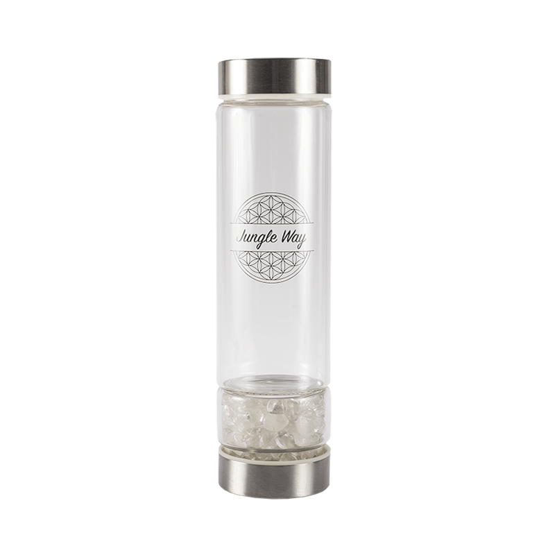 Skleněné lahve s minerály