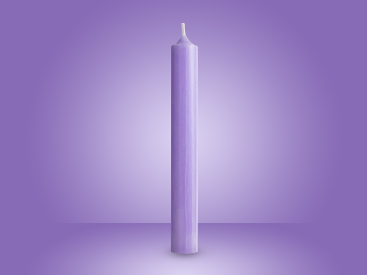 Rituální svíčka - světle fialová