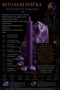 Rituální svíčka - Švestkově fialová