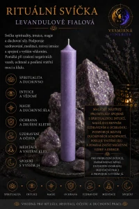 Rituální svíčka - Levandulově fialová