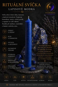 Rituální svíčka - Lapisově modrá