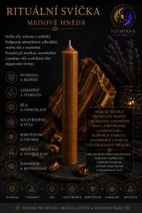 Rituální svíčka - Medově hnědá